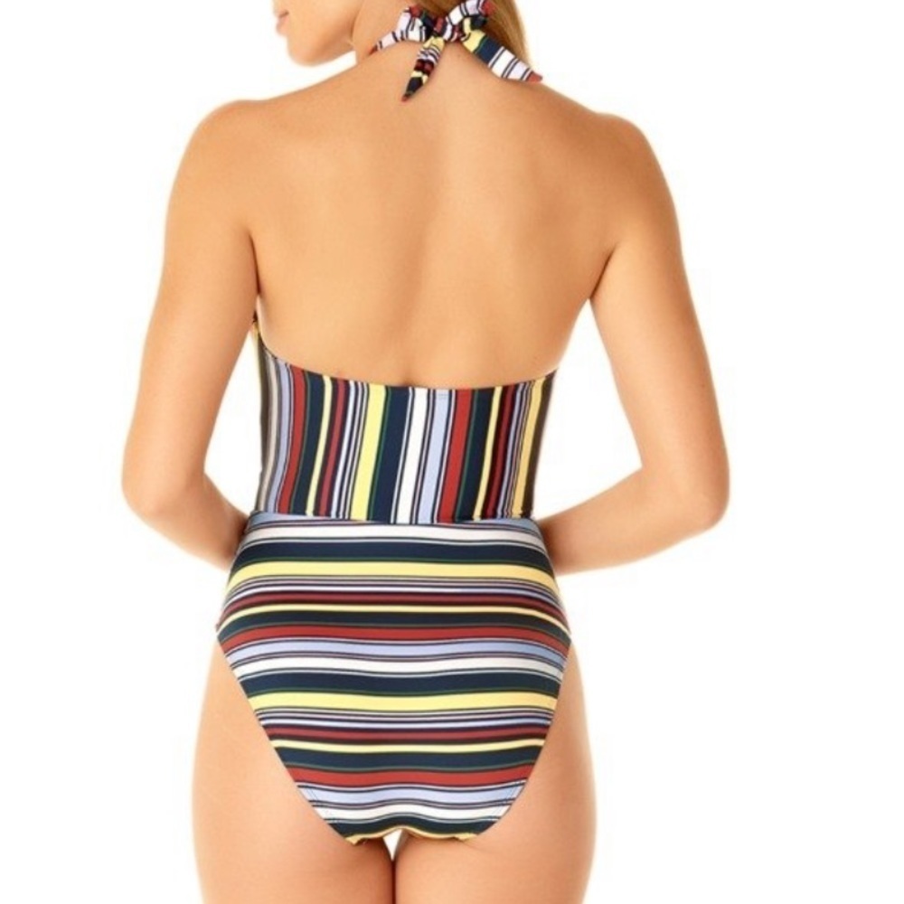 ANNE Cole Sahara Stripe Suplice One Piece Swimsuit - Picture 2 of 4